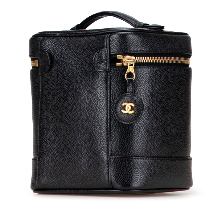 Chanel CC Caviar Vanity Bag Noir