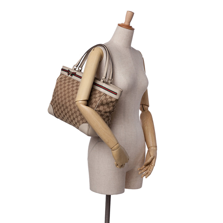 GG Canvas Mayfair Tote Brown - Gaby Paris