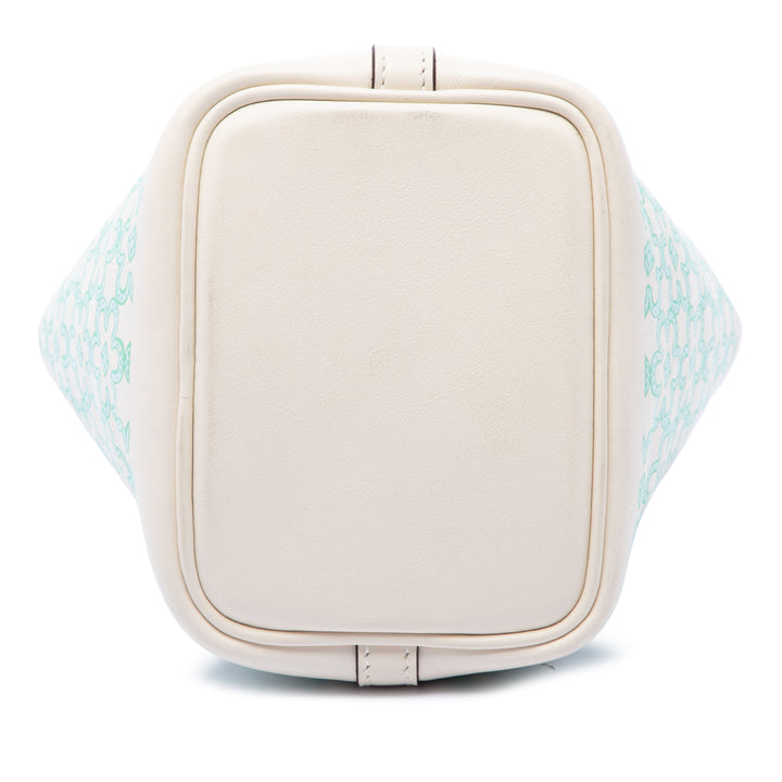 Hermès Lucky Daisy Picotin Lock 14 Micro Swift Blanc – vue 3 – GABY PARIS