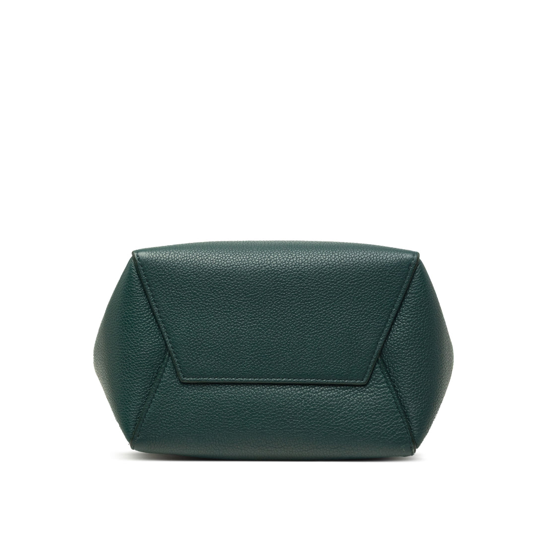 Souple grainé Seau Sangle Sac seau Petit Cuir de veau grainé Vert