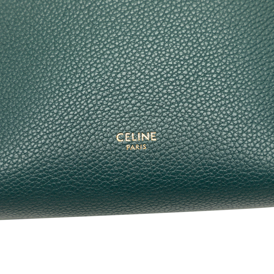 Souple grainé Seau Sangle Sac seau Petit Cuir de veau grainé Vert