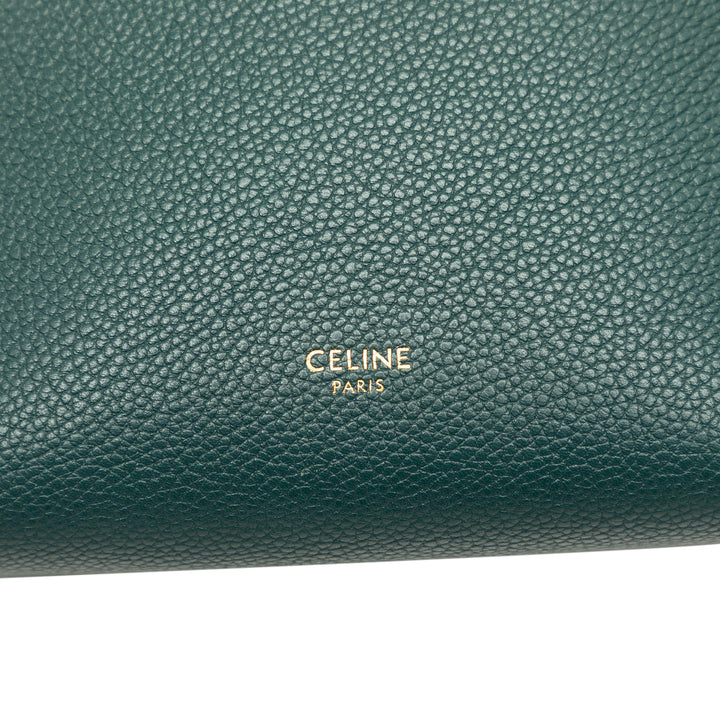Souple grainé Seau Sangle Sac seau Petit Cuir de veau grainé Vert