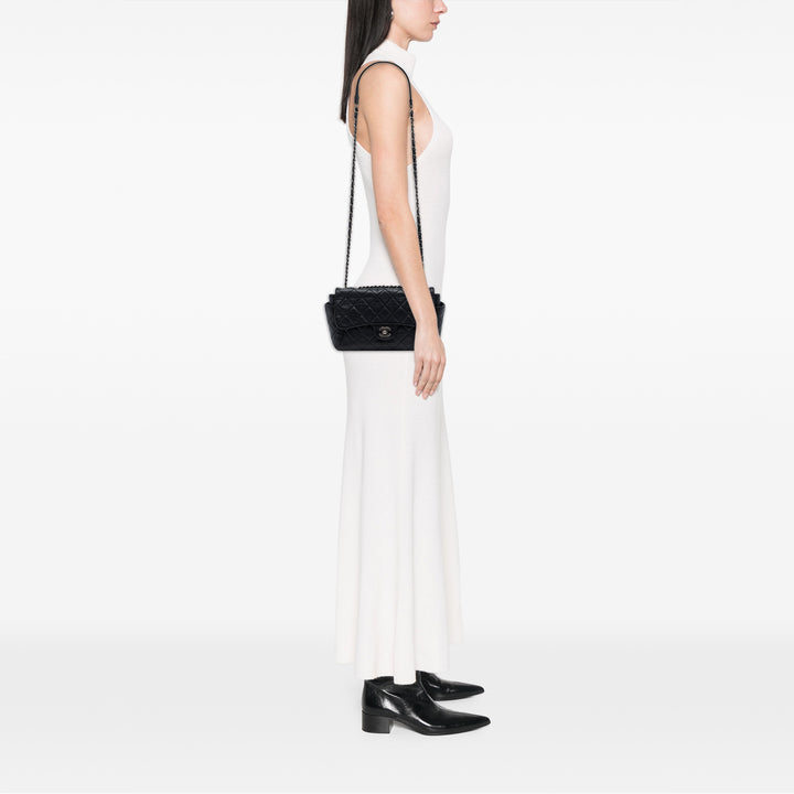 Chanel Matelassé Around Poches à rabat Moyen Cuir d'agneau Noir