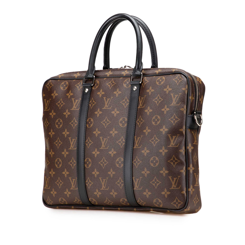 Monogram Macassar Porte Documents Voyage Brown - Gaby Paris