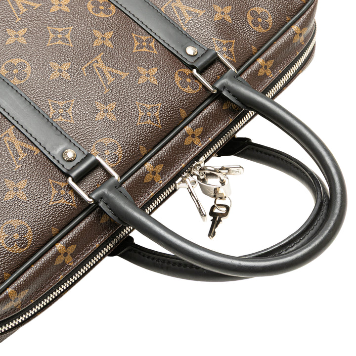 Monogram Macassar Porte Documents Voyage Brown - Gaby Paris