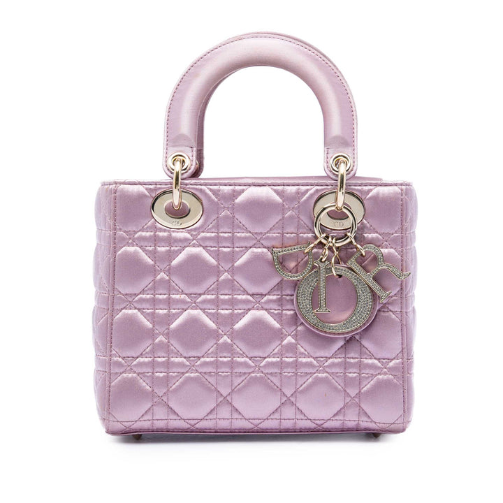 Dior Small Satin Cannage Swarovski Lady Dior