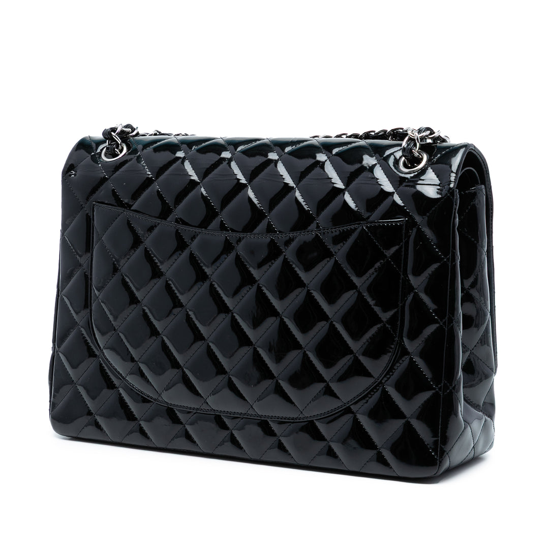 Chanel Maxi Classic Cuir verni Double rabat – GABY PARIS Authentique
