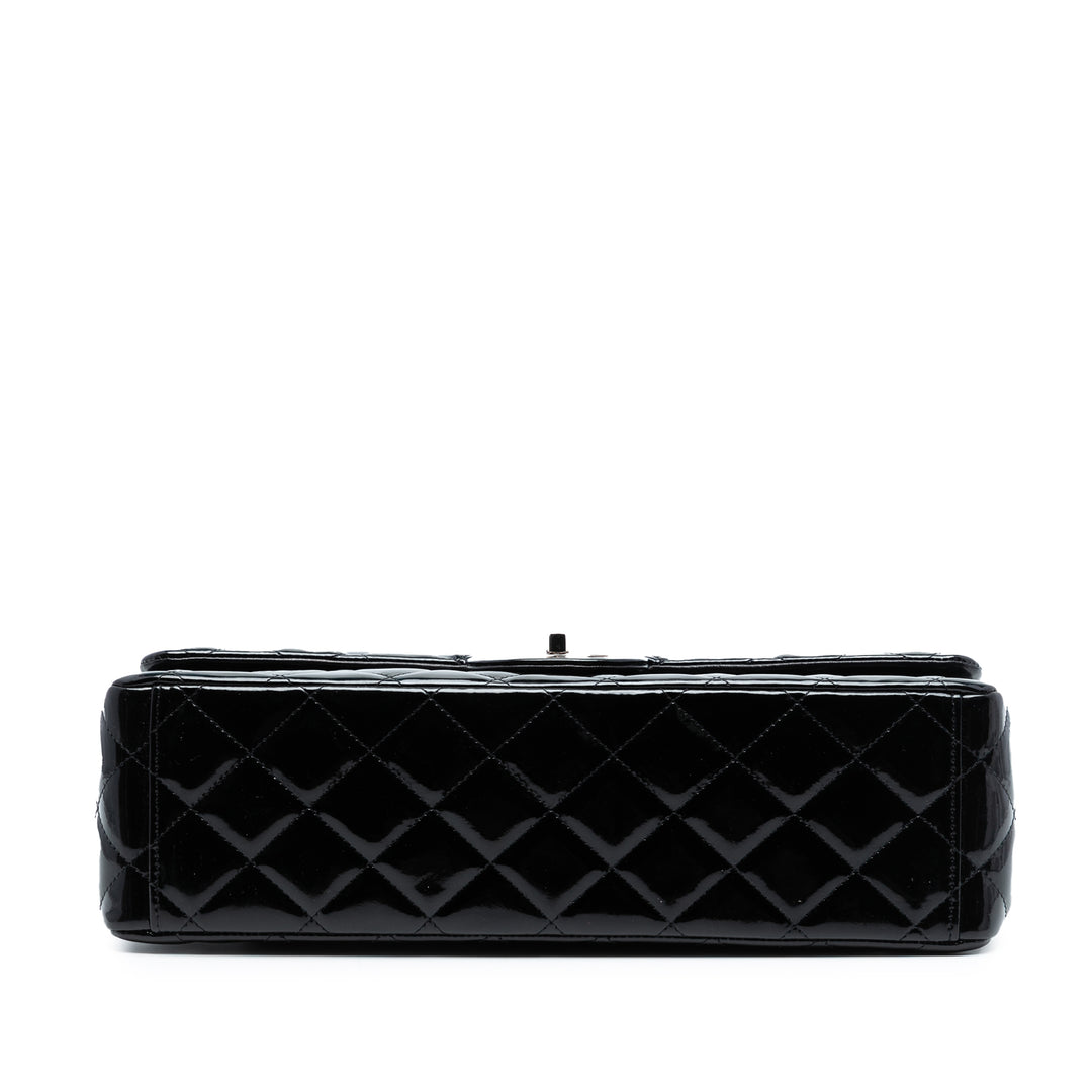 Chanel Maxi Classic Cuir verni Double rabat – GABY PARIS Authentique