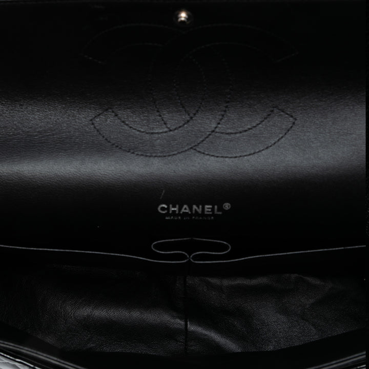 Chanel Maxi Classic Cuir verni Double rabat – GABY PARIS Authentique