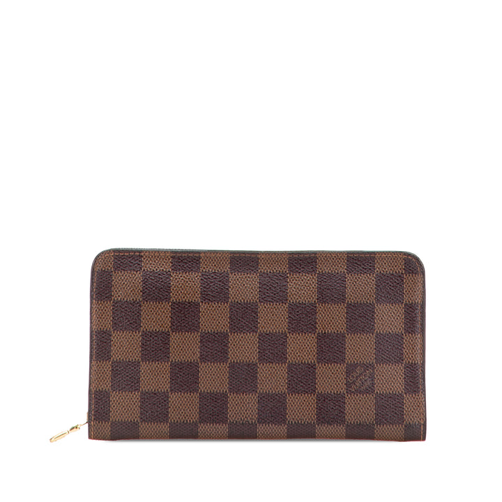 Damier Ebene Porte Monnaie Zippy Long Wallet Brown - Gaby Paris