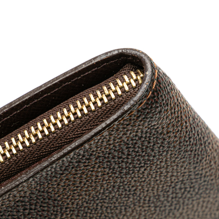 Damier Ebene Porte Monnaie Zippy Long Wallet Brown - Gaby Paris