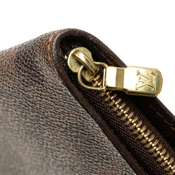 Damier Ebene Porte Monnaie Zippy Long Wallet Brown - Gaby Paris