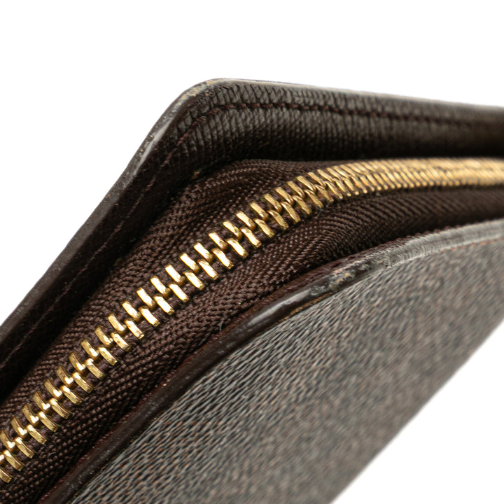 Damier Ebene Porte Monnaie Zippy Long Wallet Brown - Gaby Paris