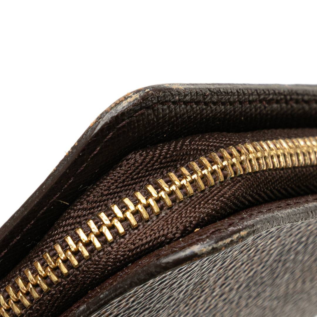 Damier Ebene Porte Monnaie Zippy Long Wallet Brown - Gaby Paris