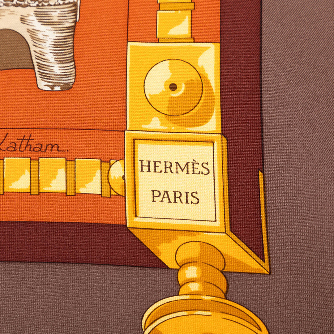 Hermès Cuillers d Afrique Soie Foulard 90 Multi