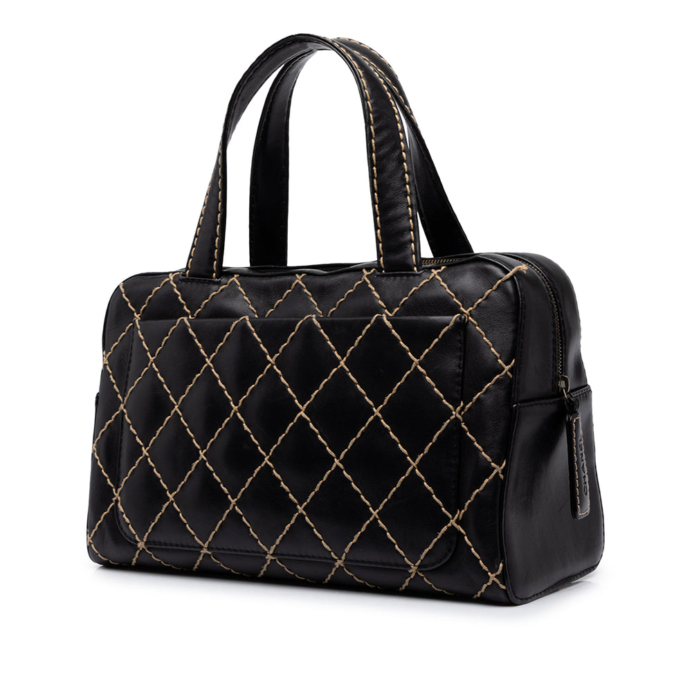 Chanel Sac à main CC Wild Stitch Cuir de veau Noir – vue 2 – GABY PARIS