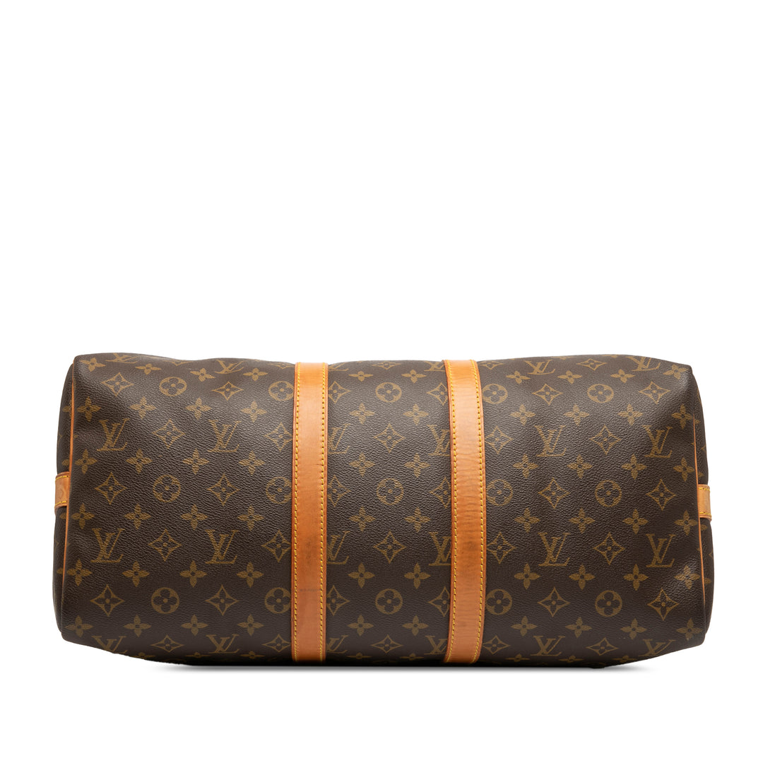 Louis Vuitton Monogram Keepall Bandouliere 45 Marron