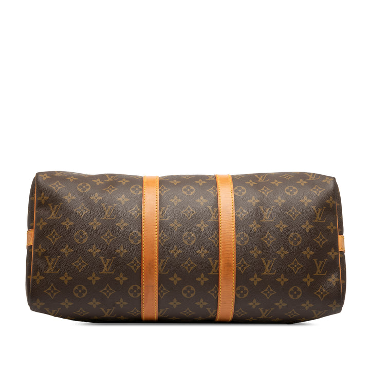 Louis Vuitton Monogram Keepall Bandouliere 45 Marron