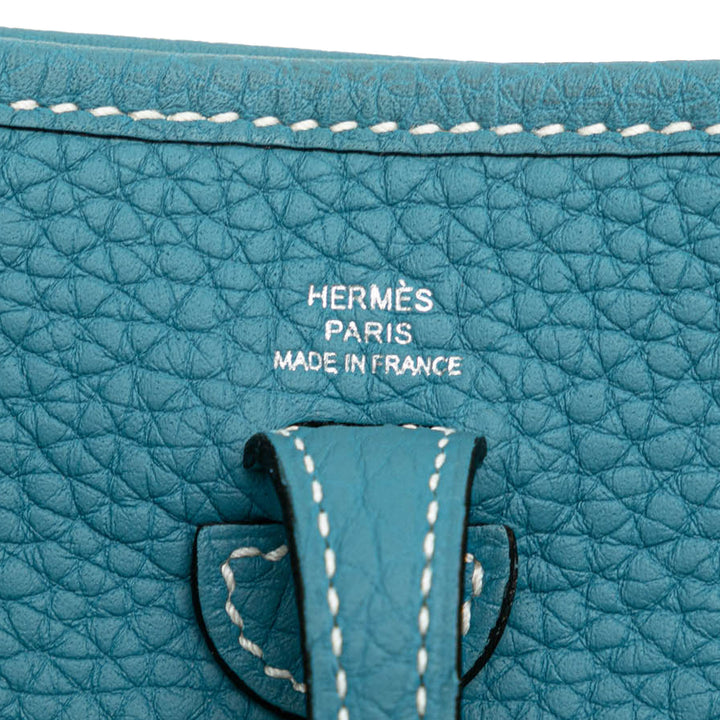 Hermès Sac bandoulière Evelyne III Clémence TPM Bleu – vue 5 – GABY PARIS