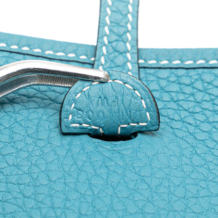 Hermès Sac bandoulière Evelyne III Clémence TPM Bleu – vue 6 – GABY PARIS