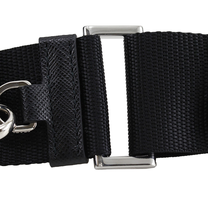 Prada Saffiano à finitions Re Nylon Zip Double Buckle Messenger Sac