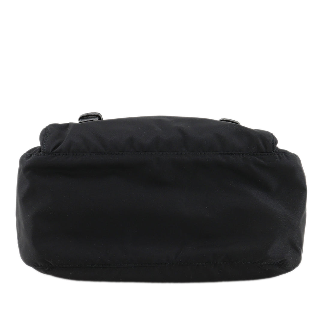 Prada Saffiano à finitions Re Nylon Zip Double Buckle Messenger Sac
