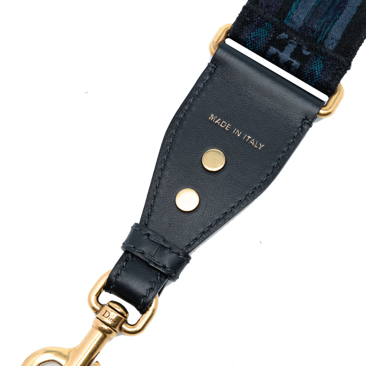 Dior clouté Toile brodé Sac Strap