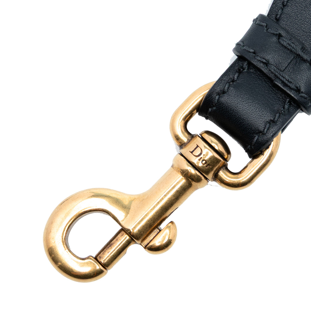 Dior clouté Toile brodé Sac Strap