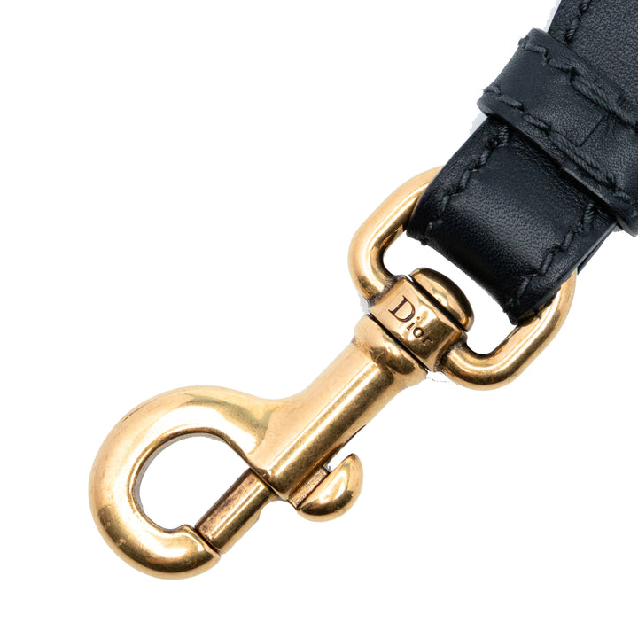 Dior clouté Toile brodé Sac Strap