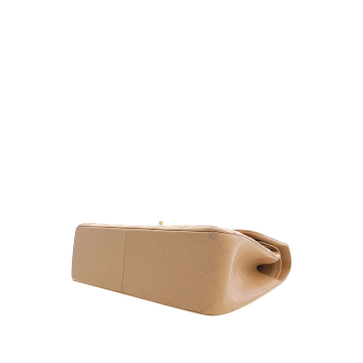 Chanel Classic Double rabat Jumbo Cuir caviar Beige – vue 12 – GABY PARIS