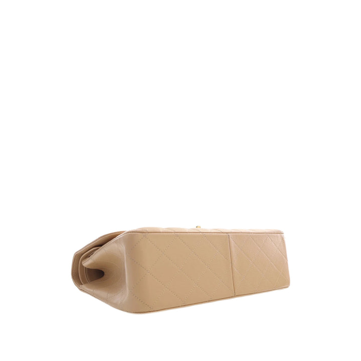 Chanel Classic Double rabat Jumbo Cuir caviar Beige – vue 13 – GABY PARIS