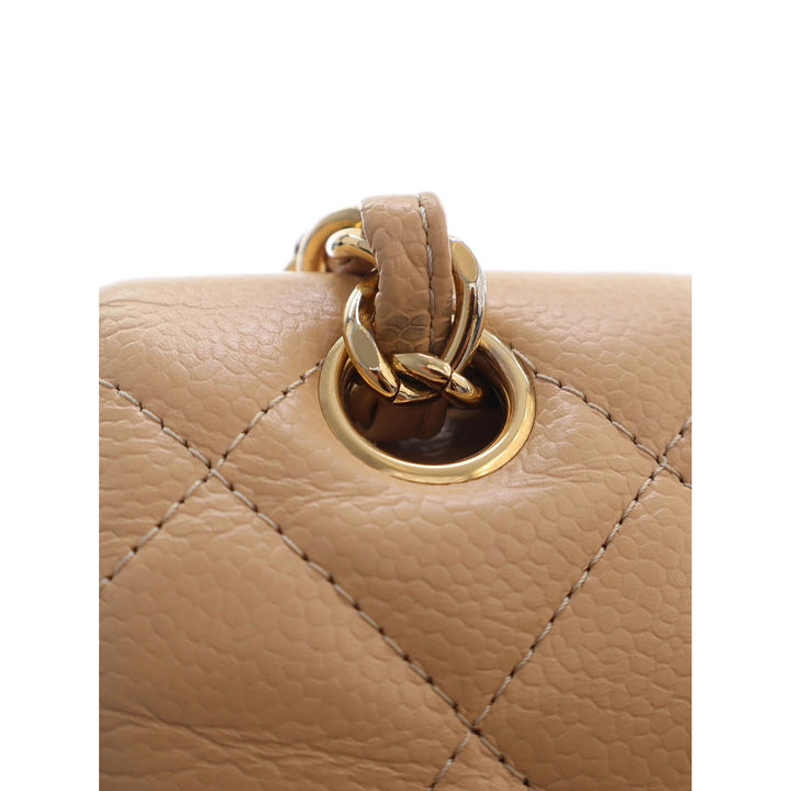 Chanel Classic Double rabat Jumbo Cuir caviar Beige – vue 5 – GABY PARIS