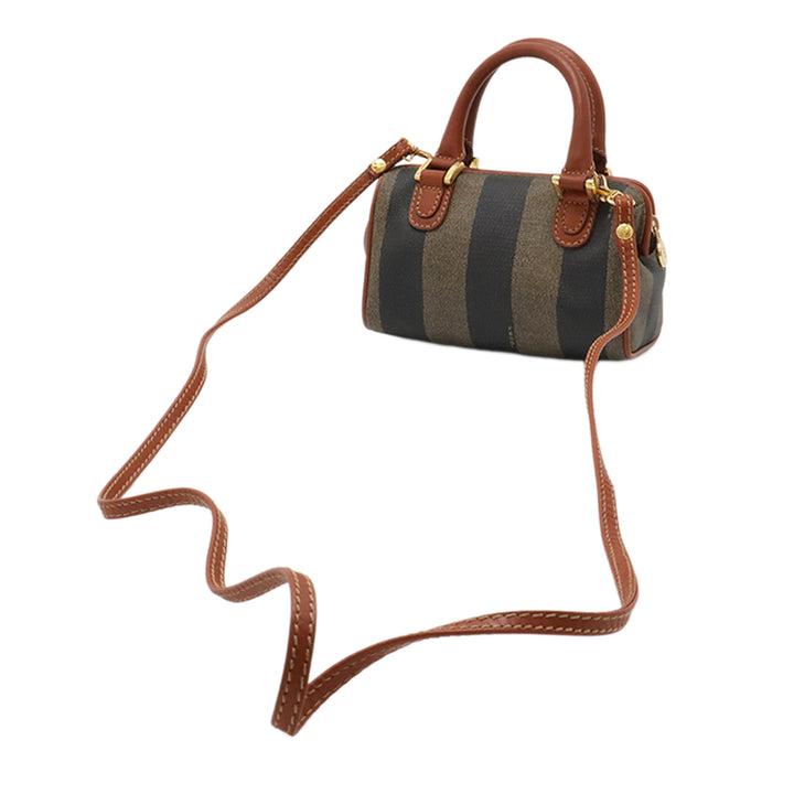 Fendi Pequin Boston Sac Mini Toile enduite