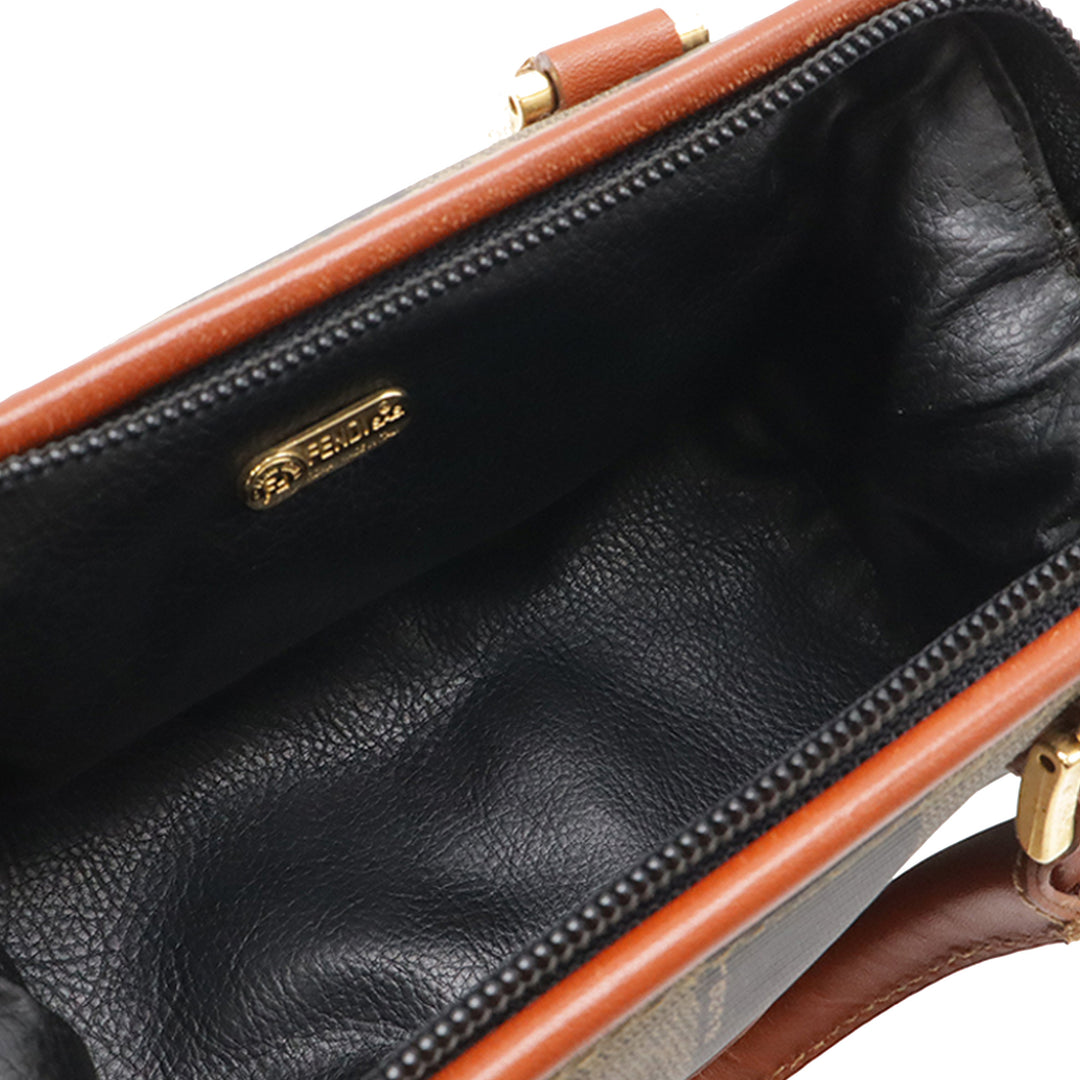 Fendi Pequin Boston Sac Mini Toile enduite
