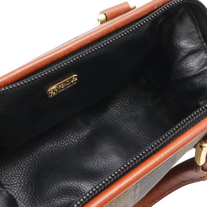 Fendi Pequin Boston Sac Mini Toile enduite