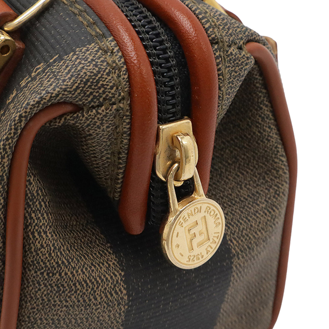 Fendi Pequin Boston Sac Mini Toile enduite