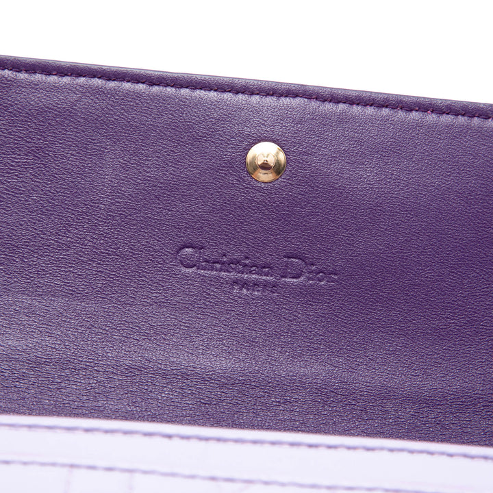 Dior Cannage Lady Dior Wallet on Chain Cuir d'agneau Violet – vue 5 – GABY PARIS