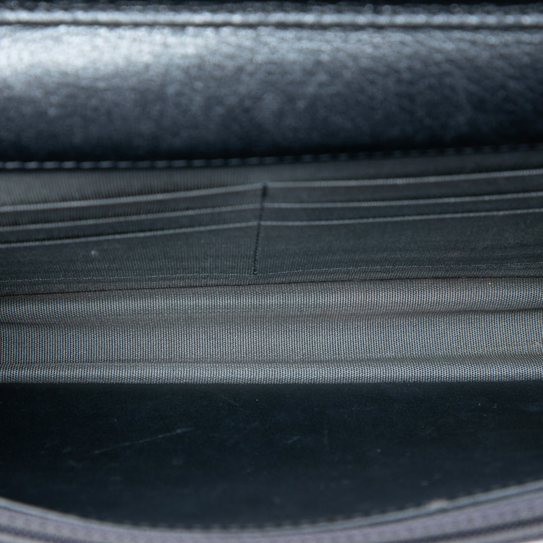 Chanel Matelassé Metallic Cuir de veau Boy Wallet on Chain