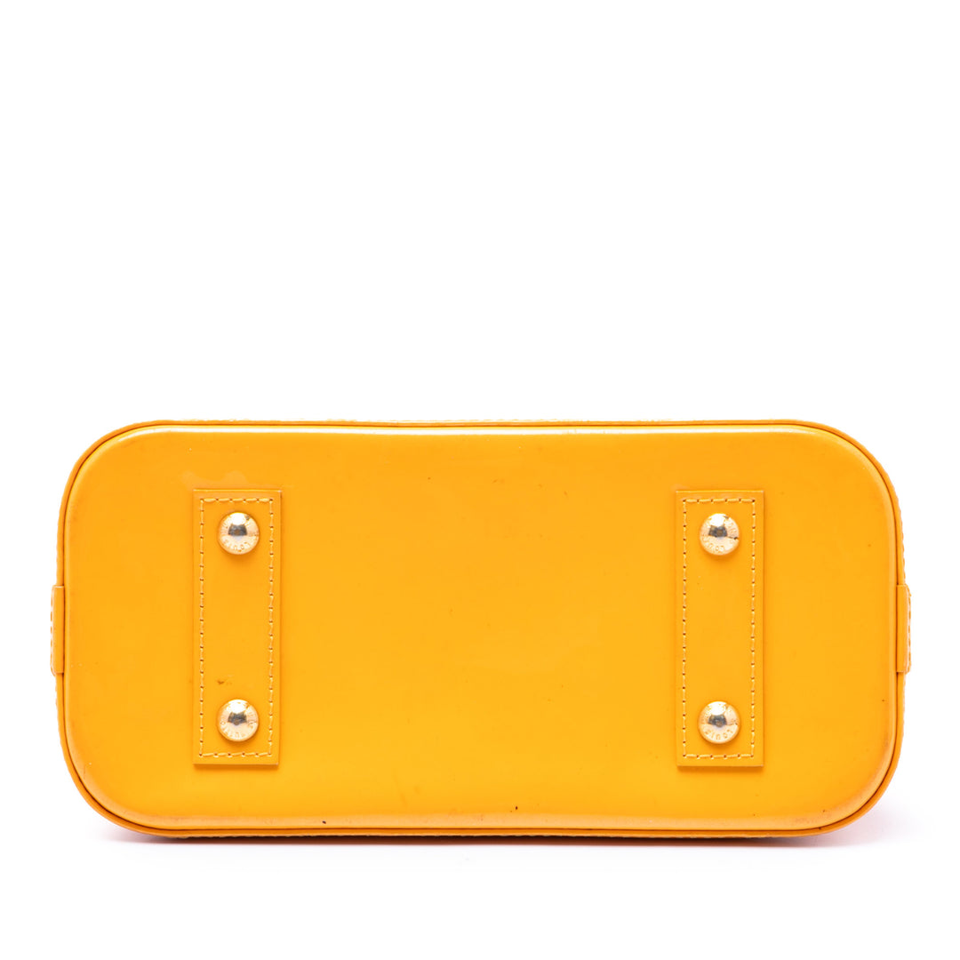 Louis Vuitton Alma BB Cuir verni Monogram Jaune
