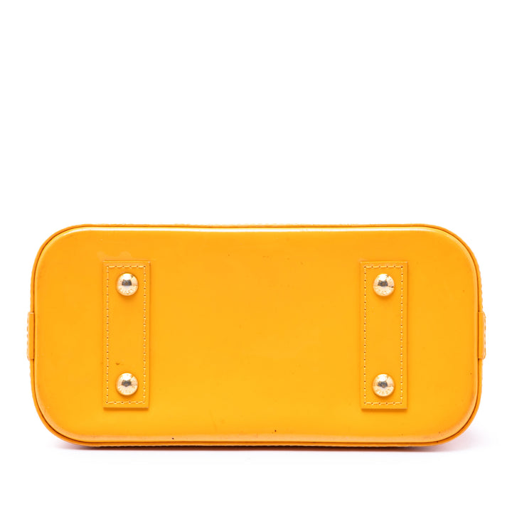 Louis Vuitton Alma BB Cuir verni Monogram Jaune