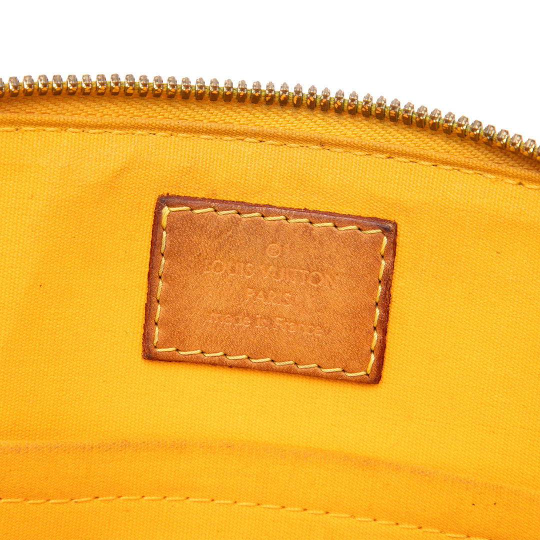 Louis Vuitton Alma BB Cuir verni Monogram Jaune