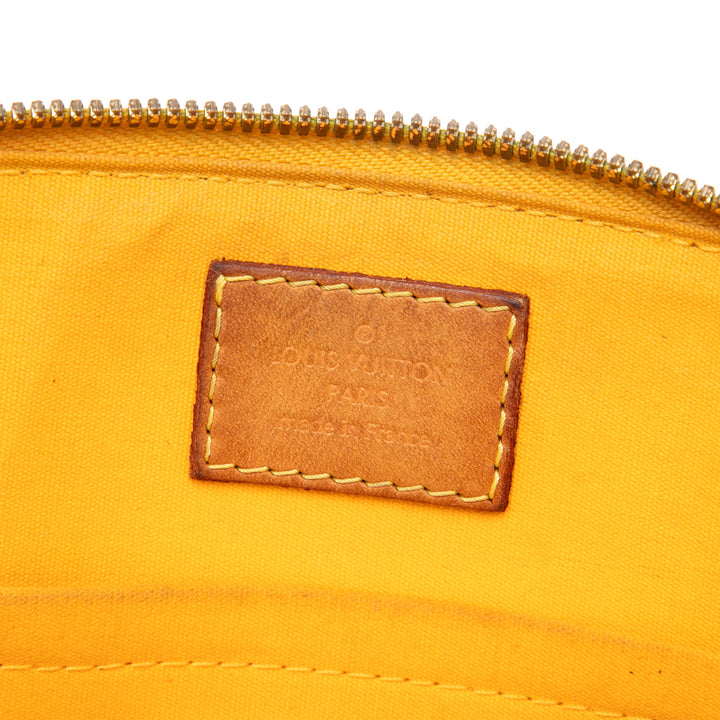Louis Vuitton Alma BB Cuir verni Monogram Jaune