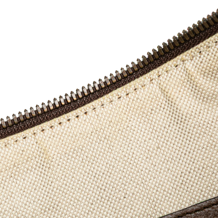Small GG Supreme Web Ophidia Half Moon Crossbody Brown - Gaby Paris