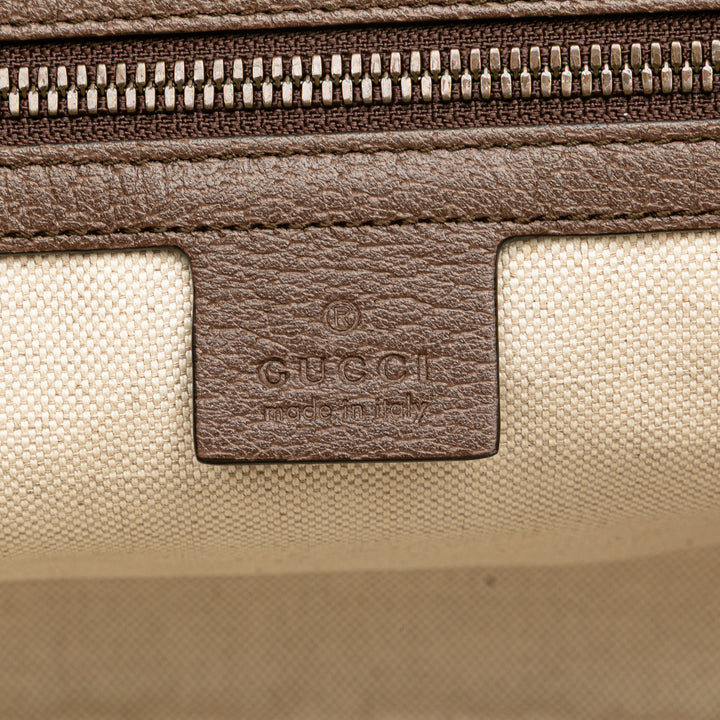 Small GG Supreme Web Ophidia Half Moon Crossbody Brown - Gaby Paris