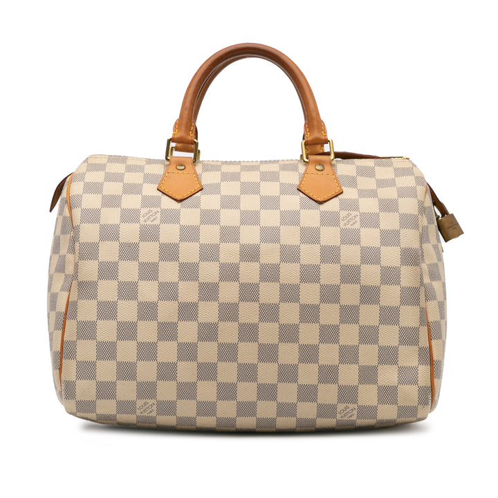 Damier Azur Speedy 30 White - Gaby Paris