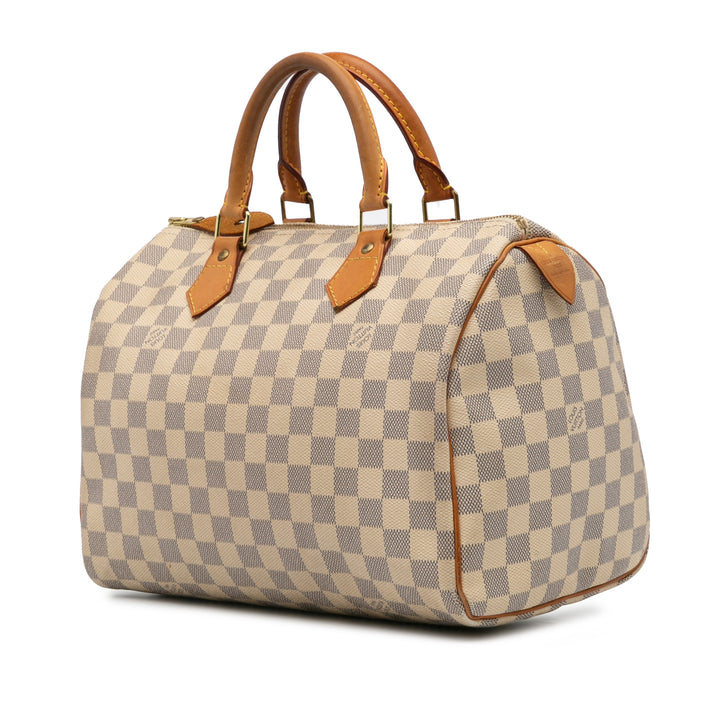 Damier Azur Speedy 30 White - Gaby Paris