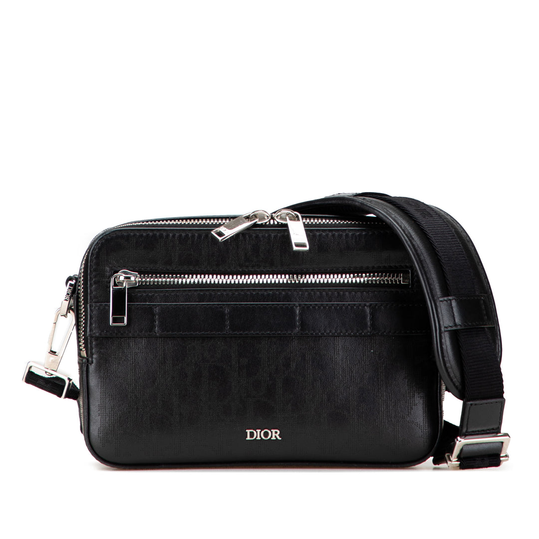 Dior Perforated Oblique Cuir de veau Galaxy Safari Crossbody Noir – GABY PARIS Authentique