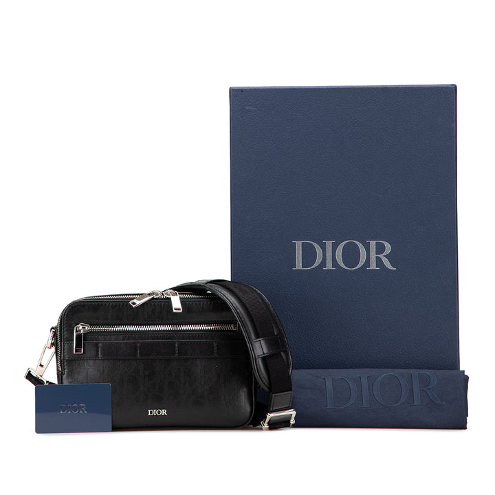 Dior Perforated Oblique Cuir de veau Galaxy Safari Crossbody Noir – GABY PARIS Authentique