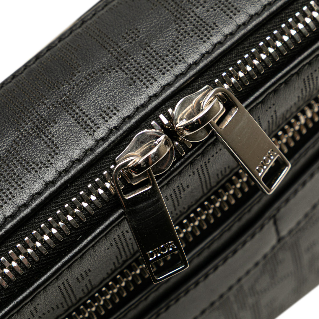 Dior Perforated Oblique Cuir de veau Galaxy Safari Crossbody Noir – GABY PARIS Authentique