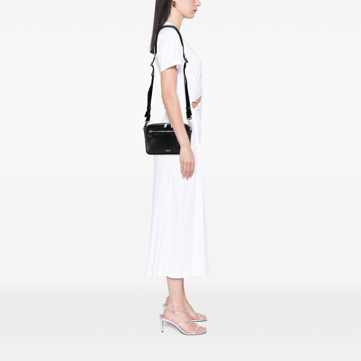 Dior Perforated Oblique Cuir de veau Galaxy Safari Crossbody Noir – GABY PARIS Authentique